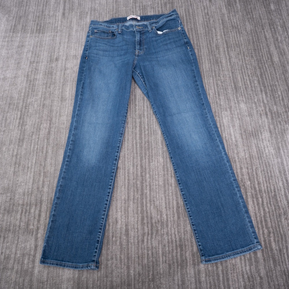 Lucky Brand Jeans Womens 12/31 Blue Excellent Straight Leg Denim Pants Mid Rise